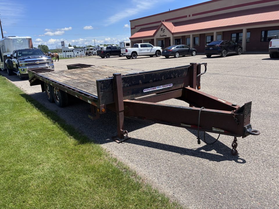 Used 2013 Liberty 20' (15' + 5') Bumper Pull Pintle Hitch Flatbed Trailer