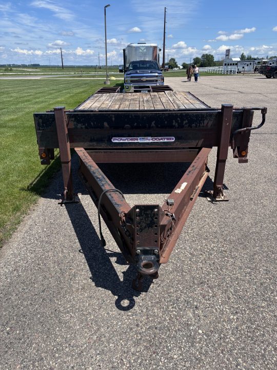 Used 2013 Liberty 20' (15' + 5') Bumper Pull Pintle Hitch Flatbed Trailer