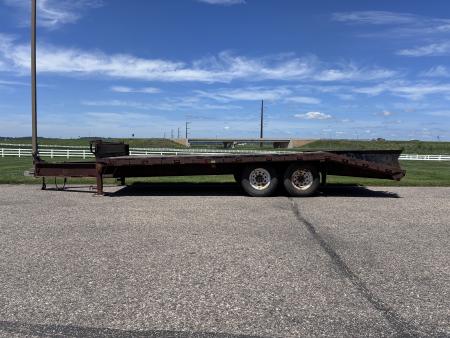 Used 2013 Liberty 20' (15' + 5') Bumper Pull Pintle Hitch Flatbed Trailer
