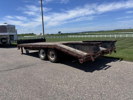 Used 2013 Liberty 20' (15' + 5') Bumper Pull Pintle Hitch Flatbed Trailer