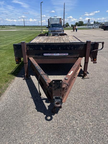 Used 2013 Liberty 20' (15' + 5') Bumper Pull Pintle Hitch Flatbed Trailer
