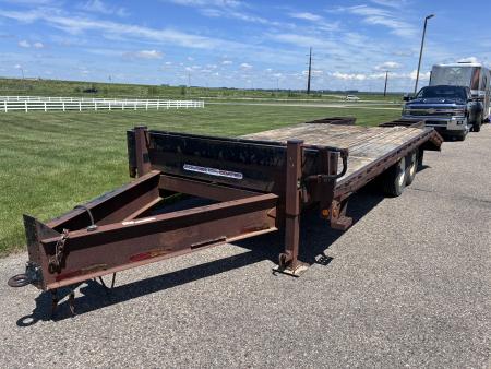Used 2013 Liberty 20' (15' + 5') Bumper Pull Pintle Hitch Flatbed Trailer