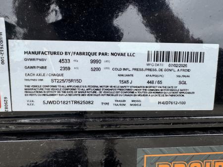 New 2026 H&H Trailers UD7612-100 Dump Trailer