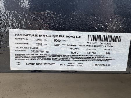 New 2026 H&H Trailers RSV8214-050 Utility Trailer