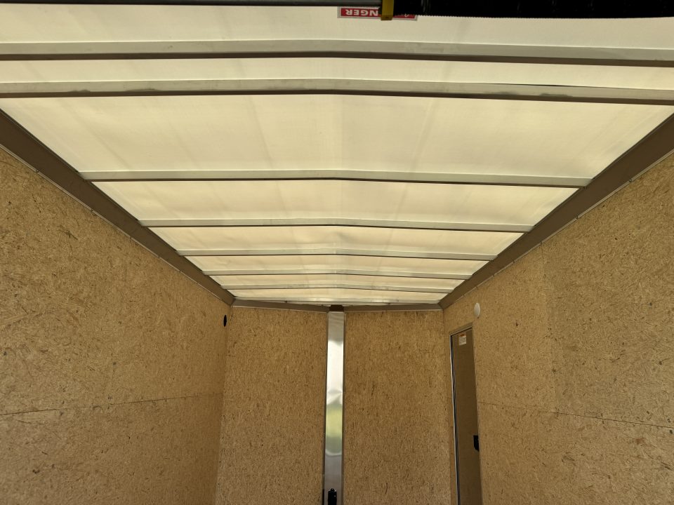 New 2027 E-Z Hauler EZEC7.5X14 XLT-P Cargo / Enclosed Trailer 71 SERIES 7 FOOT 1 INCH INTERIOR HEIGHT, .080 POLY SIDES, TRANSLUCENT ROOF, REAR DOOR CANOPY, FREE ALUMINUM WHEEL UPGRADE