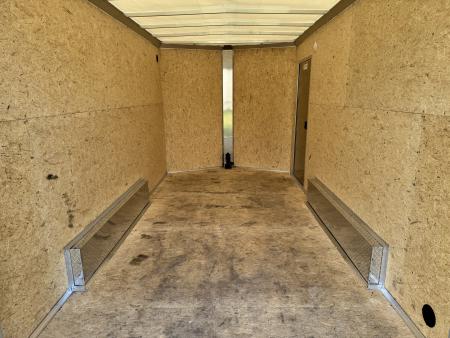 New 2027 E-Z Hauler EZEC7.5X14 XLT-P Cargo / Enclosed Trailer 71 SERIES 7 FOOT 1 INCH INTERIOR HEIGHT, .080 POLY SIDES, TRANSLUCENT ROOF, REAR DOOR CANOPY, FREE ALUMINUM WHEEL UPGRADE