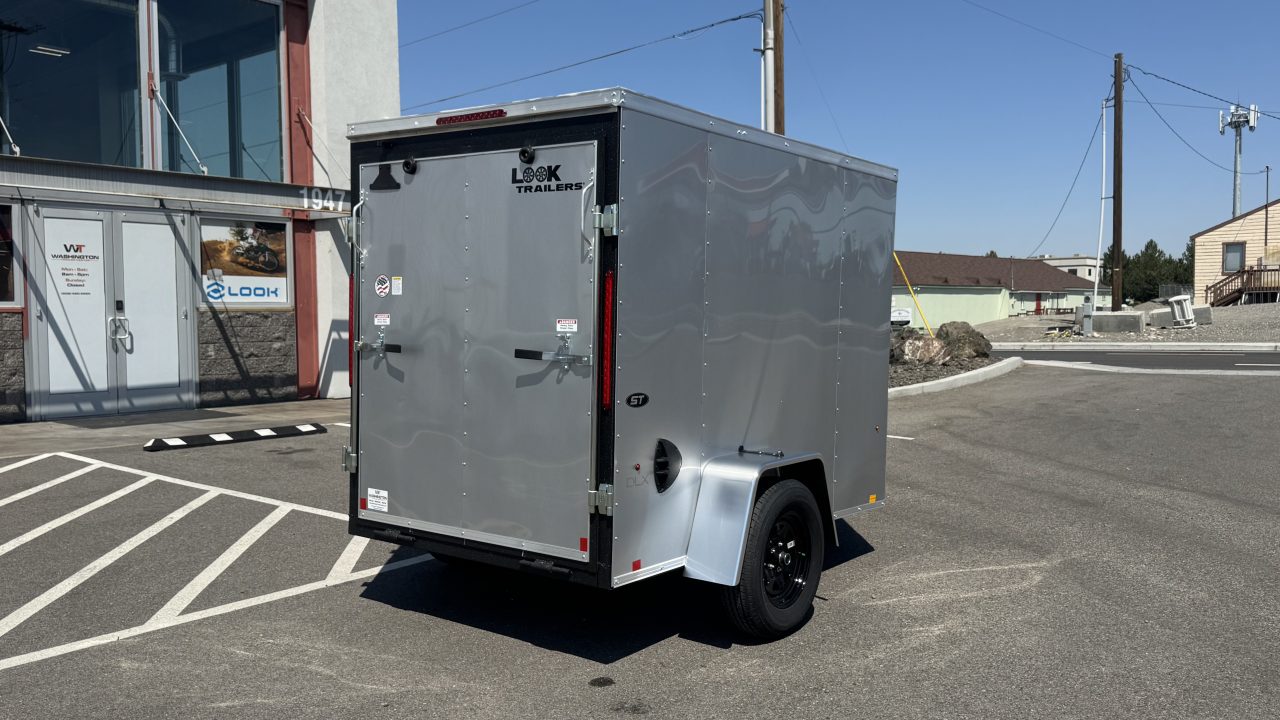 New 2027 Look Trailers 5X8 ST DLX FLAT TOP V-NOSE 3K Cargo / Enclosed Trailer