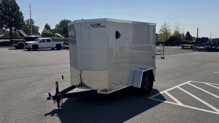 New 2027 Look Trailers 5X8 ST DLX FLAT TOP V-NOSE 3K Cargo / Enclosed Trailer