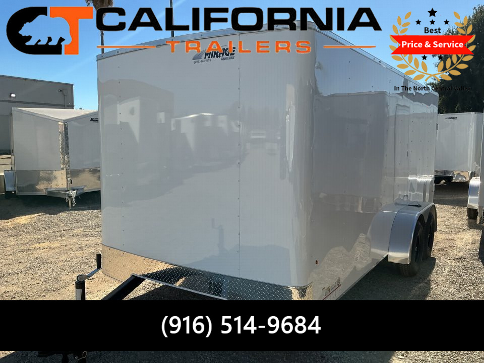 New 2027 Mirage Trailers 7x16 EXPO Cargo Flat Top Round Front 7K Cargo / Enclosed Trailer
