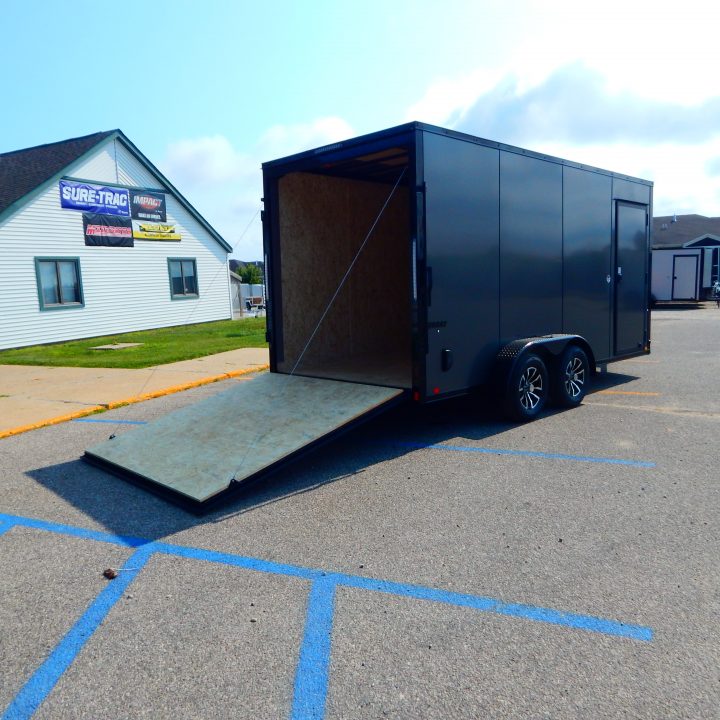 New 2027 Impact Trailers 7 x 16 Quake Flat Top V-Nose 7K Cargo / Enclosed Trailer
