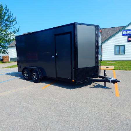 New 2027 Impact Trailers 7 x 16 Quake Flat Top V-Nose 7K Cargo / Enclosed Trailer