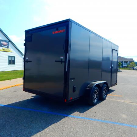New 2027 Impact Trailers 7 x 16 Quake Flat Top V-Nose 7K Cargo / Enclosed Trailer