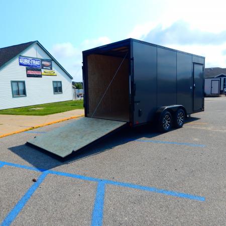 New 2027 Impact Trailers 7 x 16 Quake Flat Top V-Nose 7K Cargo / Enclosed Trailer