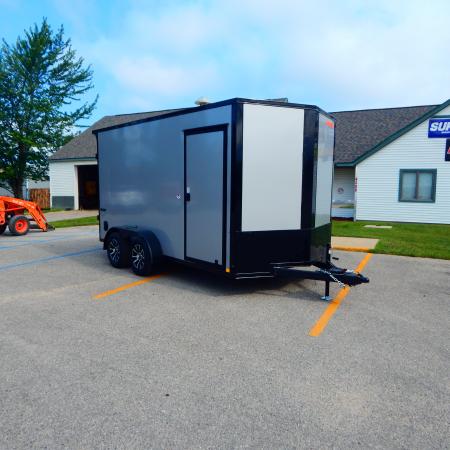New 2027 Impact Trailers 7 X 14 Quake Flat Top V-Nose 7K Cargo / Enclosed Trailer