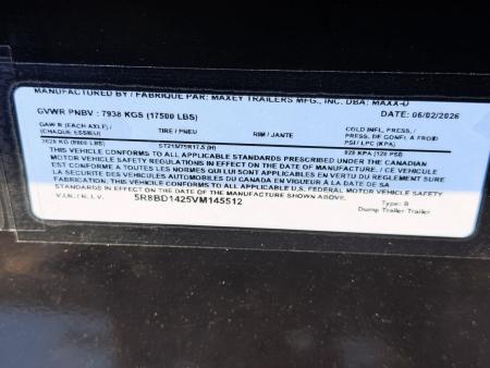 New 2027 MAXD 7-14 Dump 8K Axles