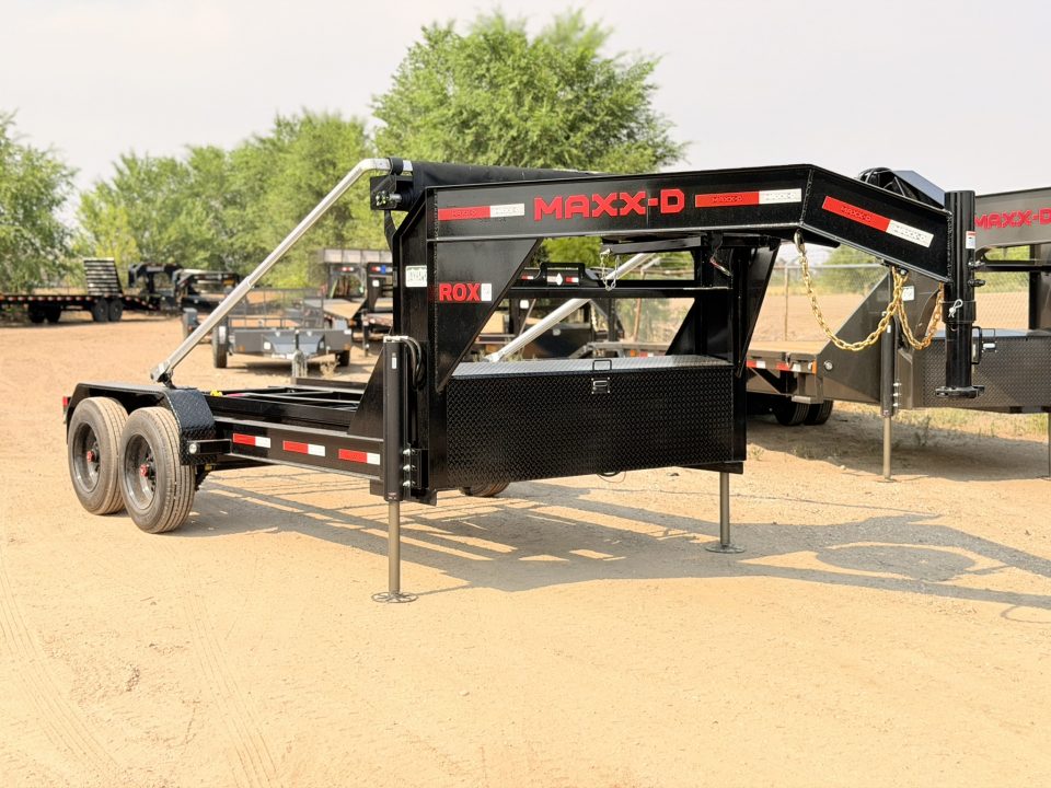 New 2027 MAXD 7-14 Gooseneck Roll-Off Dump W/ 18 PLY Tire Upgrade 8K Axles