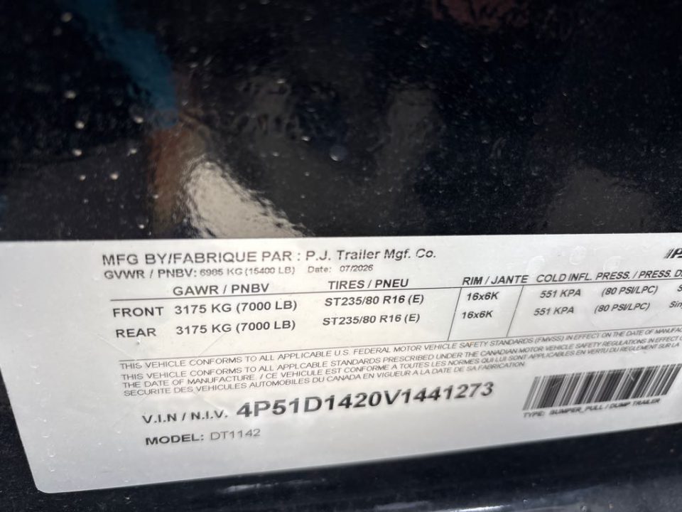 New 2027 PJ Trailers DT1J1472BSSK Dump Trailer
