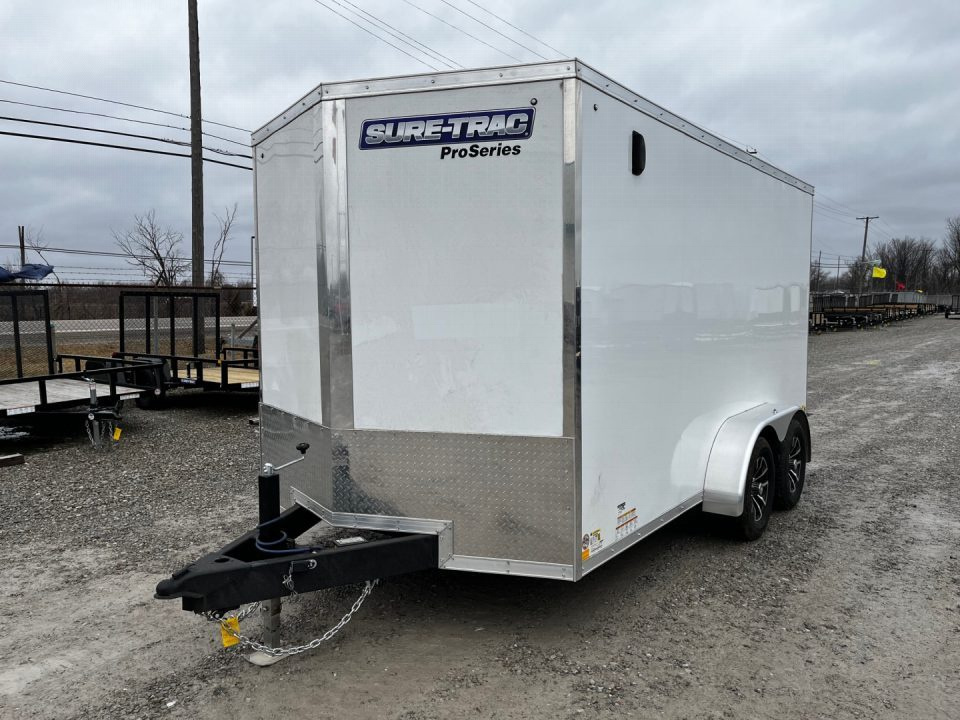 New 2026 Sure-Trac 7x14 7K Pro Series Wedge Cargo Trailer