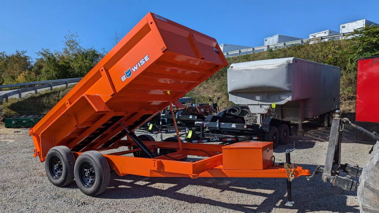 New 2027 BWISE 6x10 Lo Pro Equipment Dump w/ Underbody Ramps