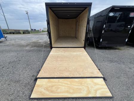 New 2027 Titanium 7x14 Tandem Axle Enclosed Cargo Trailer – Silver Polycore Blackout Package