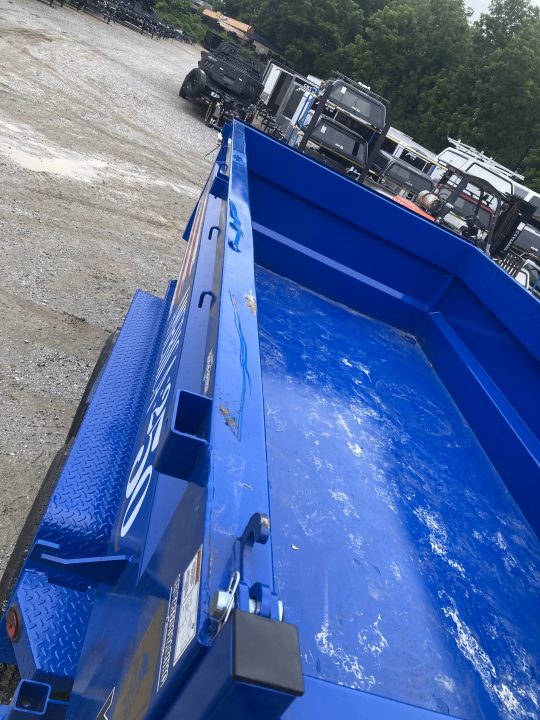 New 2027 Iron Bull DWB8314072 America 250 Series Dump Trailer /Hyd Jack / Wireless Remote / Solar Panel / 36" High Sides / 2-7k Electric Brake Axles / tarp / Alum Ramps / Combo Gate / Powder Coat Blue