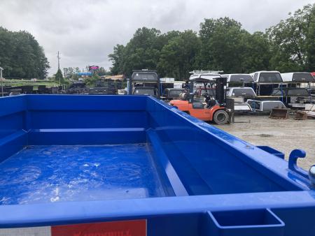 New 2027 Iron Bull DWB8314072 America 250 Series Dump Trailer /Hyd Jack / Wireless Remote / Solar Panel / 36" High Sides / 2-7k Electric Brake Axles / tarp / Alum Ramps / Combo Gate / Powder Coat Blue