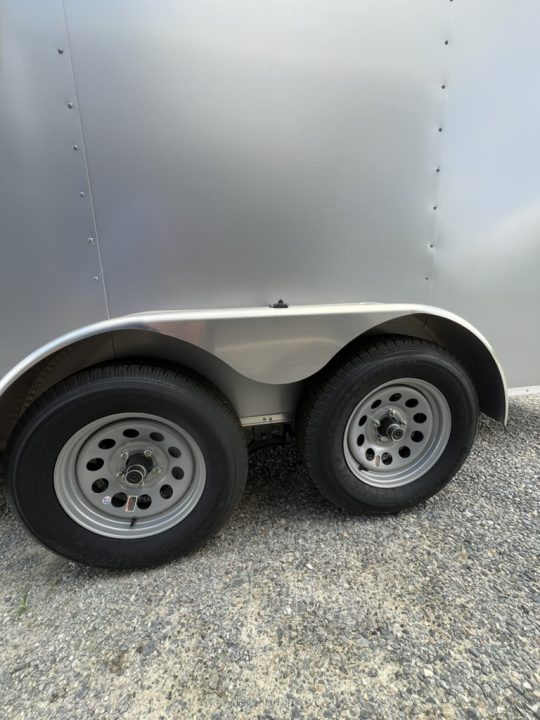 New 2027 Rock Solid Cargo 7x16 Tandem Axle Enclosed Cargo Trailer – White Polycore Exterior