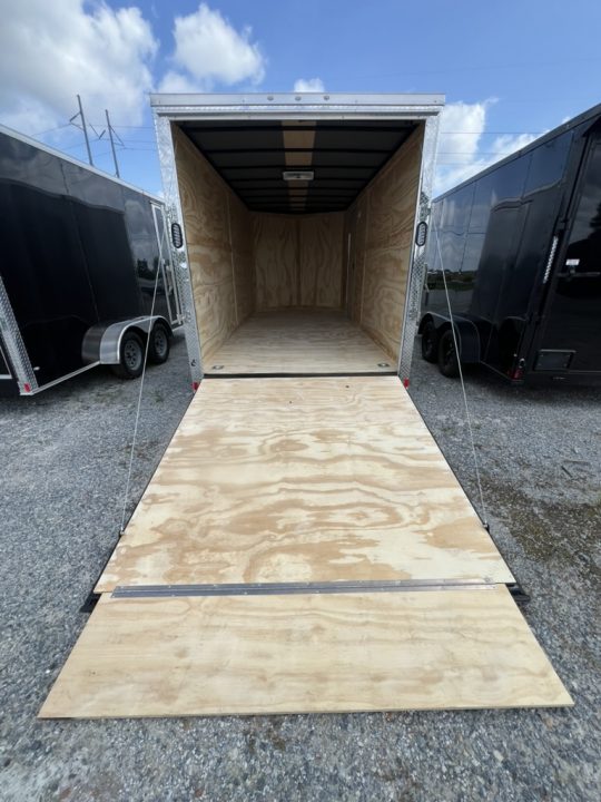 New 2027 Rock Solid Cargo 7x16 Tandem Axle Enclosed Cargo Trailer – White Polycore Exterior