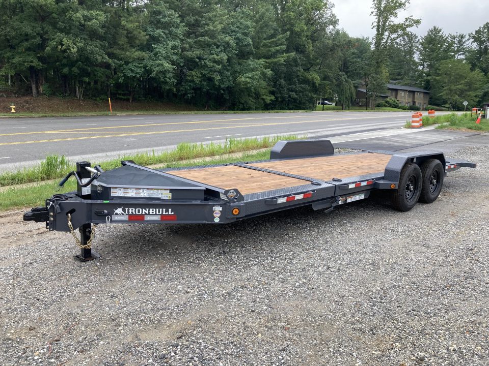 New 2027 Iron Bull Tilt Trailer / TWB Series / 83" x 22' ( 6+'Stationary 16' Tilt ) / 2-7,000# Electric Brake Axles / Jumbo Tool Box