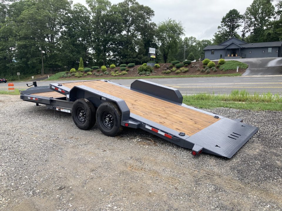 New 2027 Iron Bull Tilt Trailer / TWB Series / 83" x 22' ( 6+'Stationary 16' Tilt ) / 2-7,000# Electric Brake Axles / Jumbo Tool Box