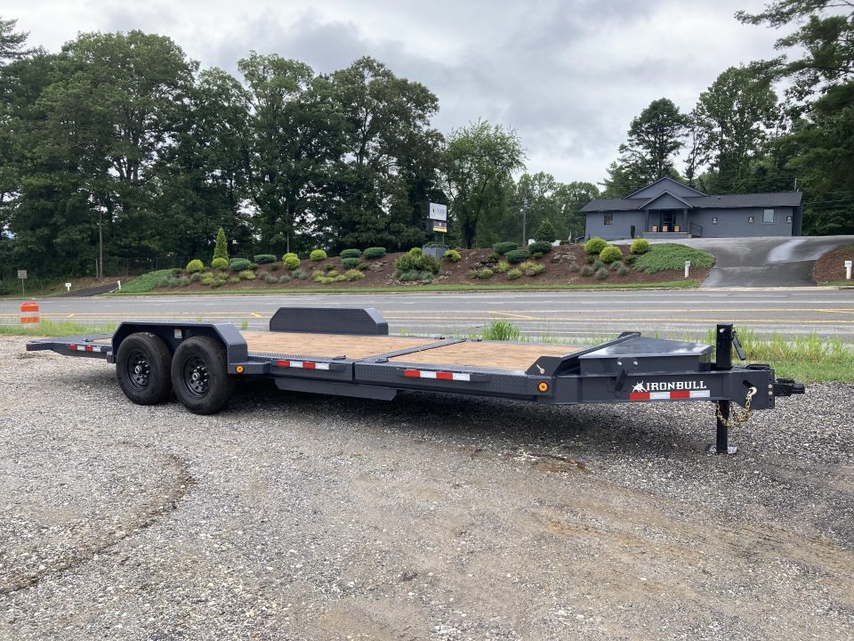 New 2027 Iron Bull Tilt Trailer / TWB Series / 83" x 22' ( 6+'Stationary 16' Tilt ) / 2-7,000# Electric Brake Axles / Jumbo Tool Box