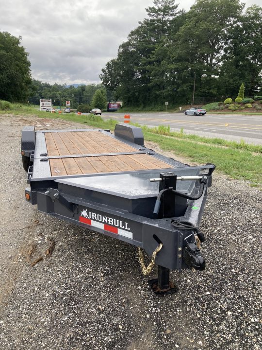 New 2027 Iron Bull Tilt Trailer / TWB Series / 83" x 22' ( 6+'Stationary 16' Tilt ) / 2-7,000# Electric Brake Axles / Jumbo Tool Box