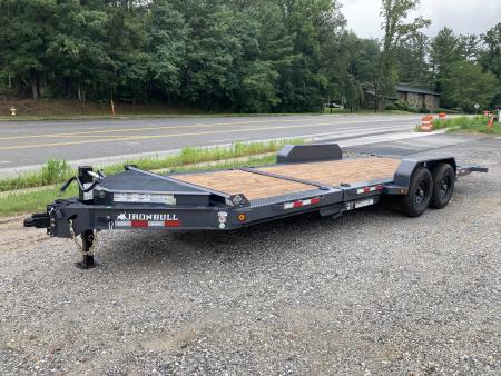 New 2027 Iron Bull Tilt Trailer / TWB Series / 83" x 22' ( 6+'Stationary 16' Tilt ) / 2-7,000# Electric Brake Axles / Jumbo Tool Box