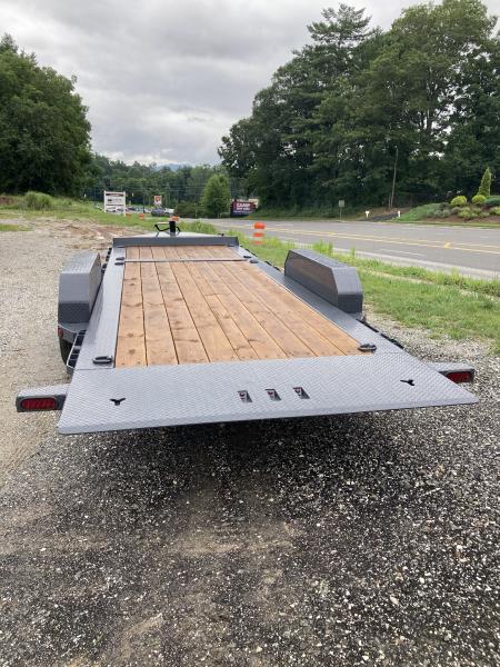 New 2027 Iron Bull Tilt Trailer / TWB Series / 83" x 22' ( 6+'Stationary 16' Tilt ) / 2-7,000# Electric Brake Axles / Jumbo Tool Box