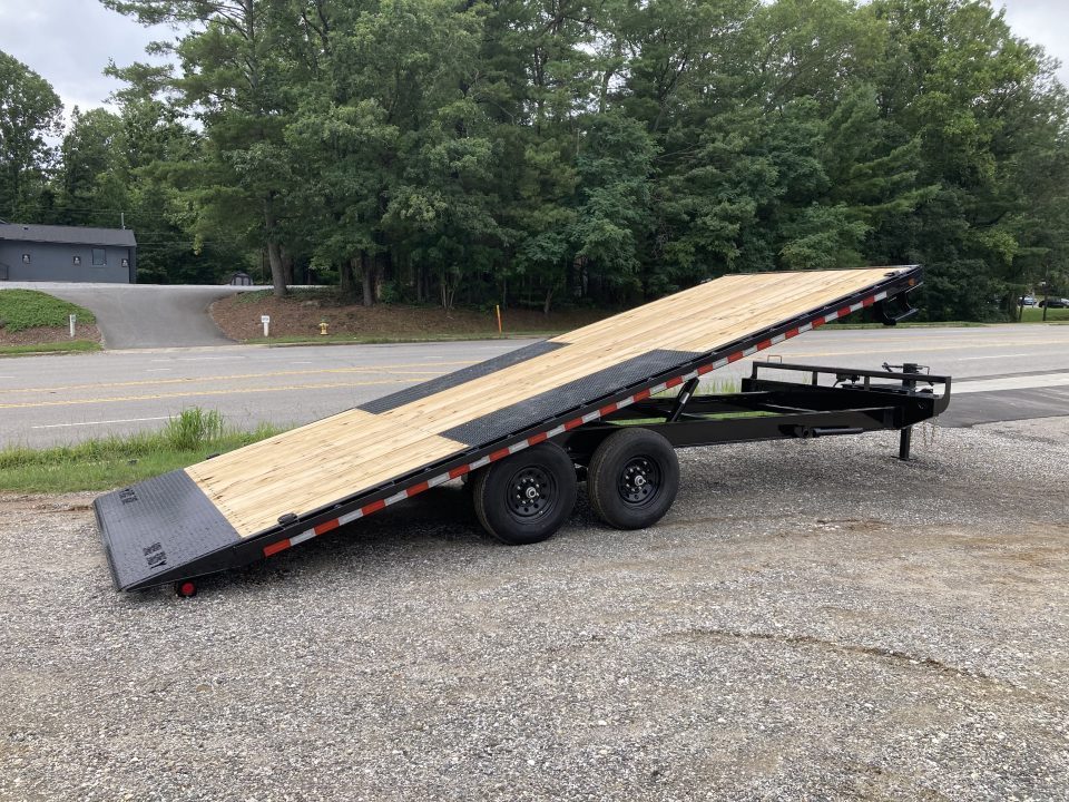 New 2027 IRON BULL Power Tilt Trailer / 102" Wide x 22' Long / 2-7,000# Electric Brake Axles / Dual Tilt Cylinders