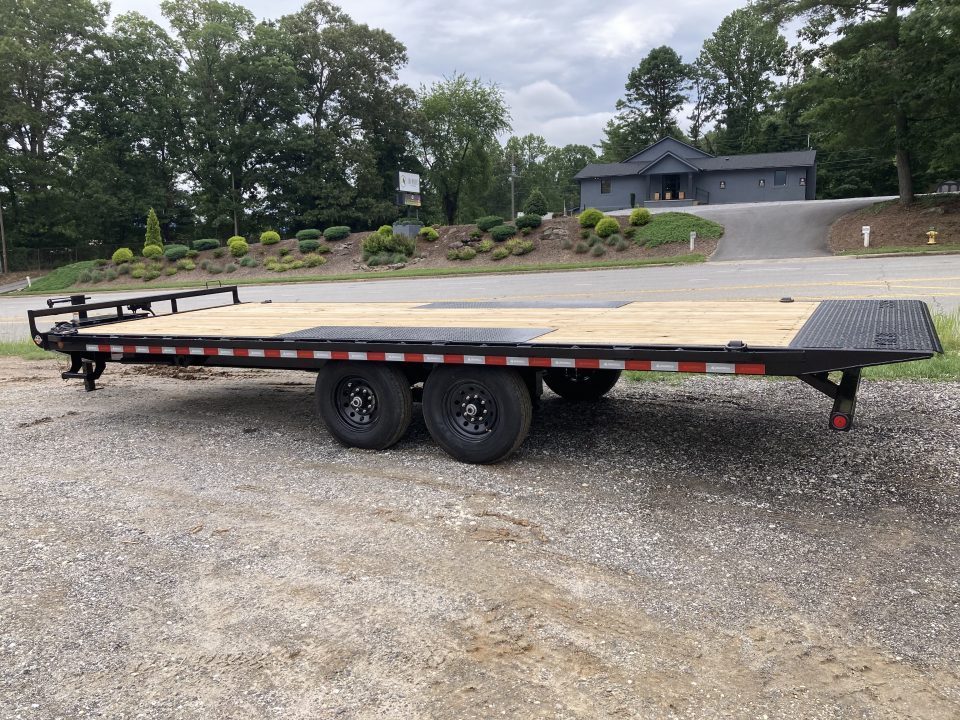 New 2027 IRON BULL Power Tilt Trailer / 102" Wide x 22' Long / 2-7,000# Electric Brake Axles / Dual Tilt Cylinders