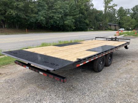 New 2027 IRON BULL Power Tilt Trailer / 102" Wide x 22' Long / 2-7,000# Electric Brake Axles / Dual Tilt Cylinders