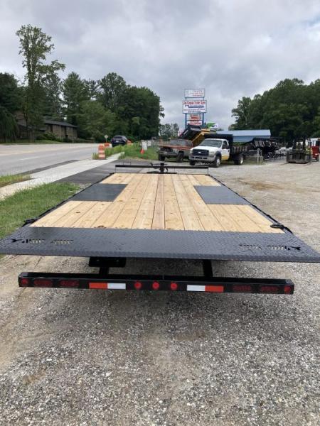 New 2027 IRON BULL Power Tilt Trailer / 102" Wide x 22' Long / 2-7,000# Electric Brake Axles / Dual Tilt Cylinders