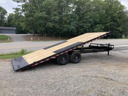 New 2027 IRON BULL Power Tilt Trailer / 102" Wide x 22' Long / 2-7,000# Electric Brake Axles / Dual Tilt Cylinders
