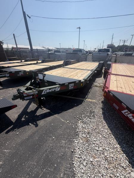 New 2026/2027 LIBERTY LT14K83X22SPB8WF Tilt Trailer 83X22 TA PARTIAL (GVW:15400) ARMY GREEN