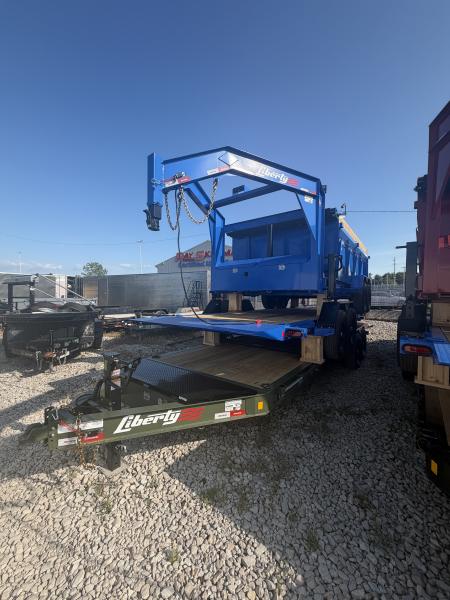 New 2027 LIBERTY LD14K83X14B8TSHSG Dump Trailer 83X14 TA TELESCOPIC HIGH SIDE GOOSENECK  (GVW:15400) FREEDOM BLUE