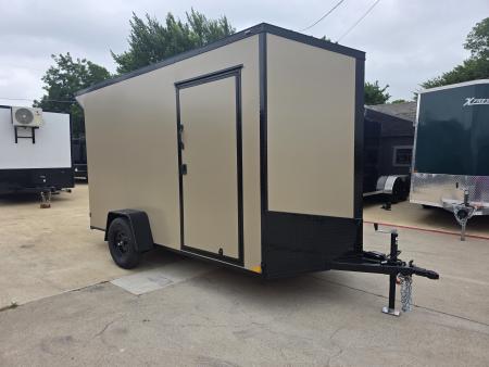 New 2027 New 6x12 SA Screwless Enclosed Trailer w/ Brakes | Blackout | Spoiler Package | 7' Interior | .08 Polycor | 1187