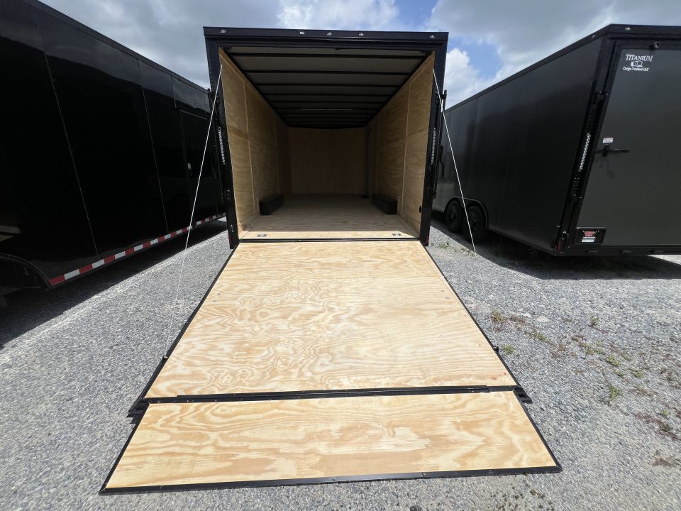 New 2027 Titanium 8.5x20 Tandem Axle Enclosed Cargo Trailer – Black Stealth Blackout Package