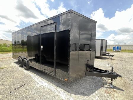 New 2027 Titanium 8.5x20 Tandem Axle Enclosed Cargo Trailer – Black Stealth Blackout Package