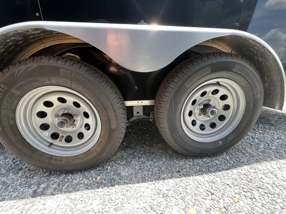 New 2027 Rock Solid Cargo 7x16 Tandem Axle Enclosed Cargo Trailer For Sale – Black Polycore Exterior