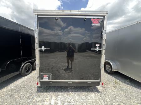 New 2027 Rock Solid Cargo 7x16 Tandem Axle Enclosed Cargo Trailer For Sale – Black Polycore Exterior
