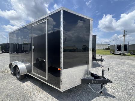 New 2027 Rock Solid Cargo 7x16 Tandem Axle Enclosed Cargo Trailer – Black Polycore Exterior