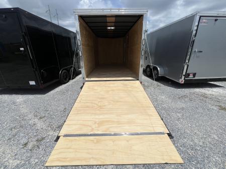 New 2027 Rock Solid Cargo 7x16 Tandem Axle Enclosed Cargo Trailer For Sale – Black Polycore Exterior