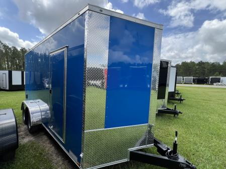 New 2027 Xtreme Cargo 7x14 Tandem Axle Enclosed Cargo Trailer – Pepsi Blue Polycore