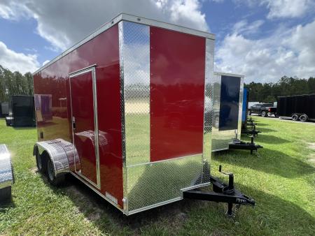 New 2027 Xtreme Cargo 7x14 Tandem Axle Enclosed Cargo Trailer – Red Polycore
